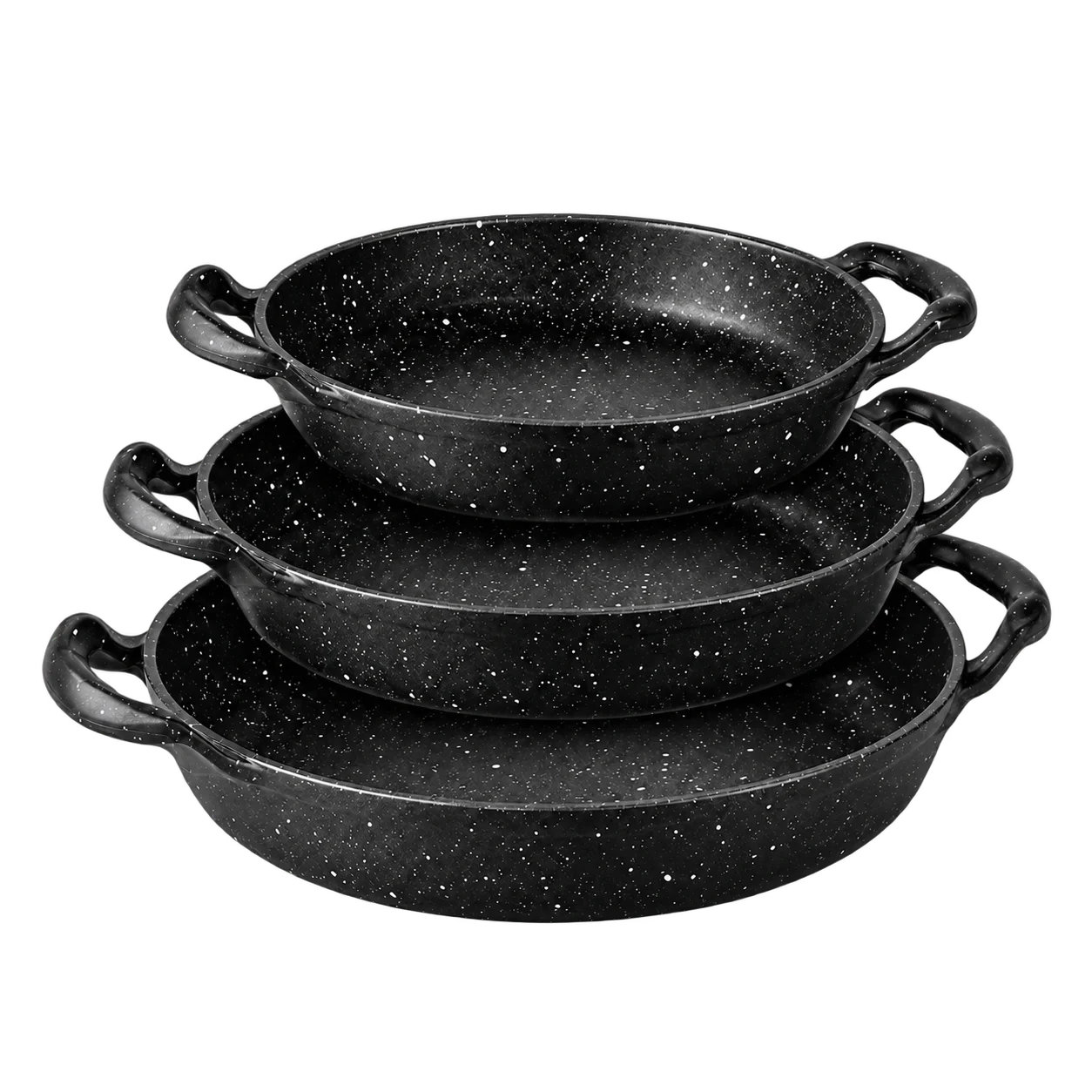 Non-Stick Granite Bakeware & Roasting Pan Set – 3-Piece