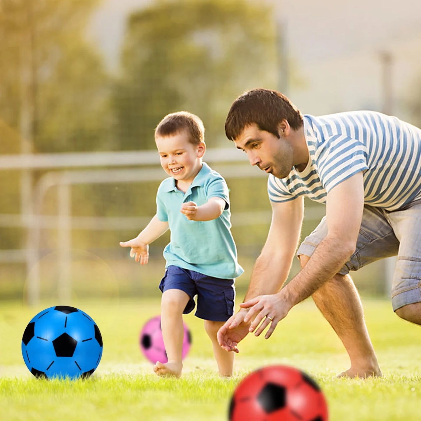 Inflatable PVC Kids Football Soccer Ball - 5 Colors