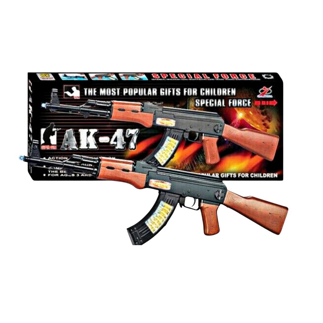 AK-47 Style Battleground Toy Gun – Soft Bullet Shooting Game for Kids (6+ Years)
