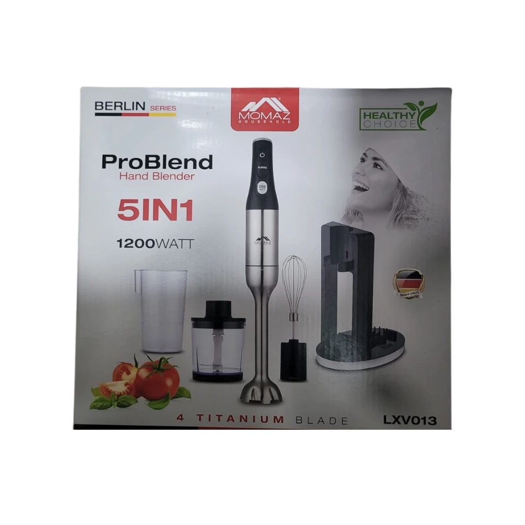 Momaz Pro Blend 5 in 1 Hand Blender – 1200W