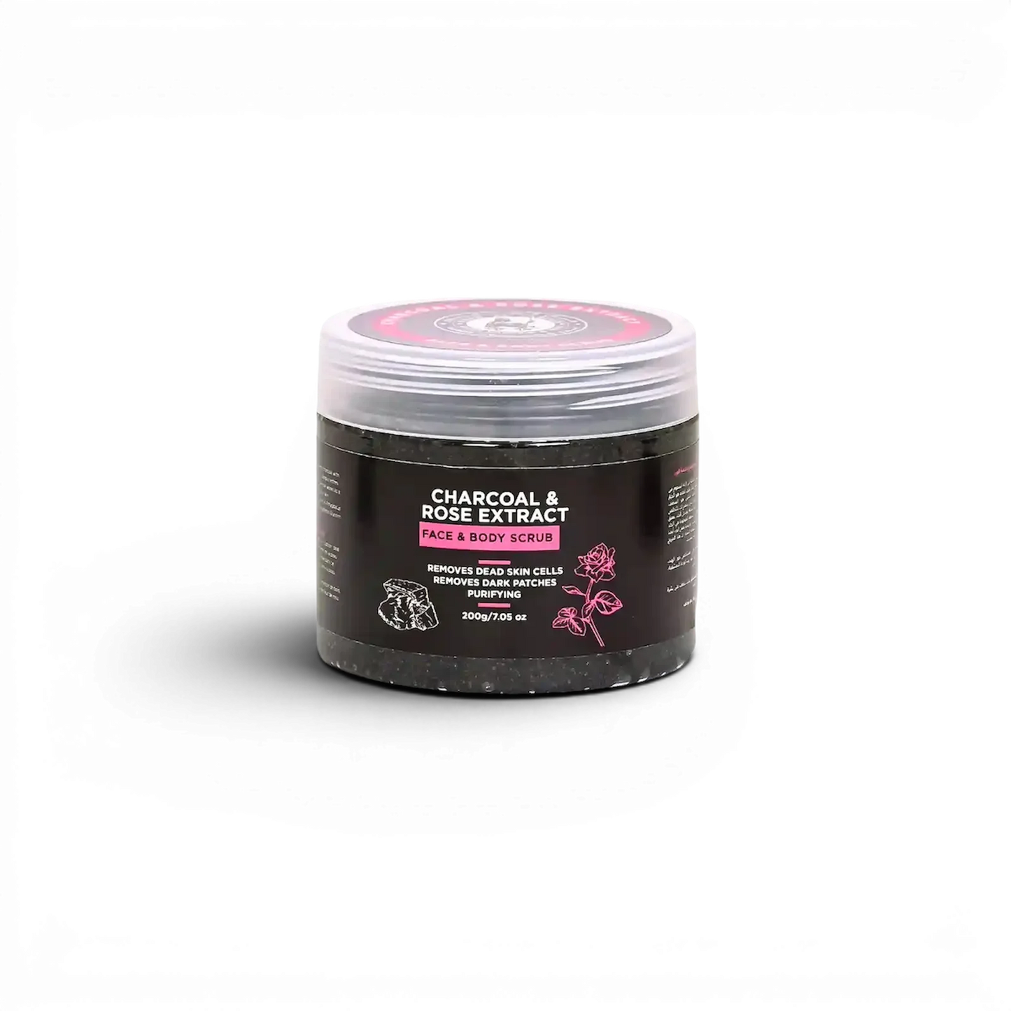 Khan Al Saboun Charcoal & Rose Face & Body Scrub – 200g