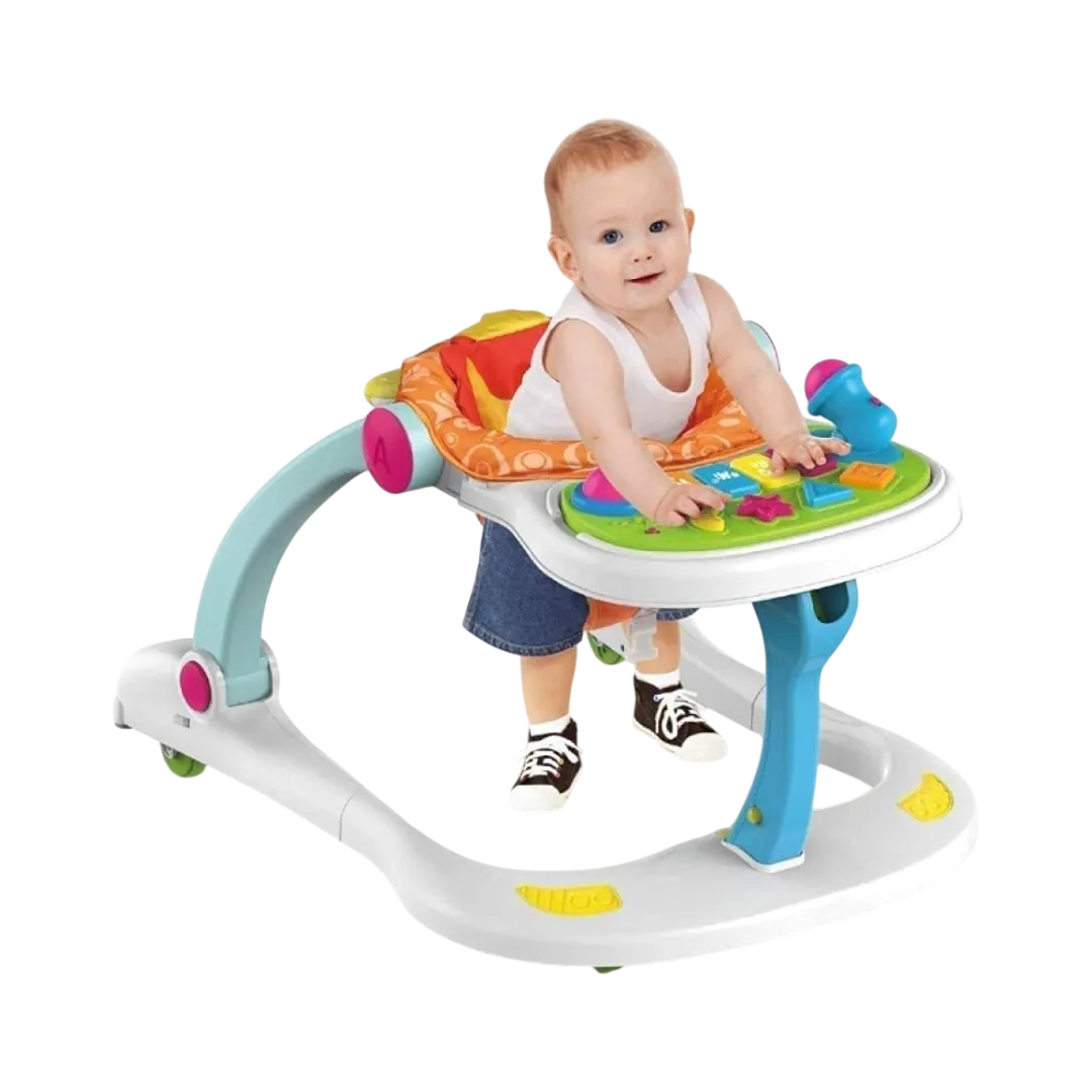 Kidz Corner Multifunctional Baby Walker With Toy Tray 4 In 1