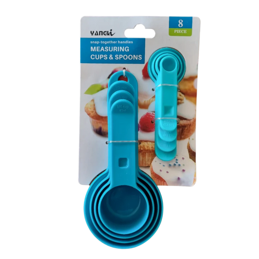 Measuring Cups And Spoons - 8 Pcs