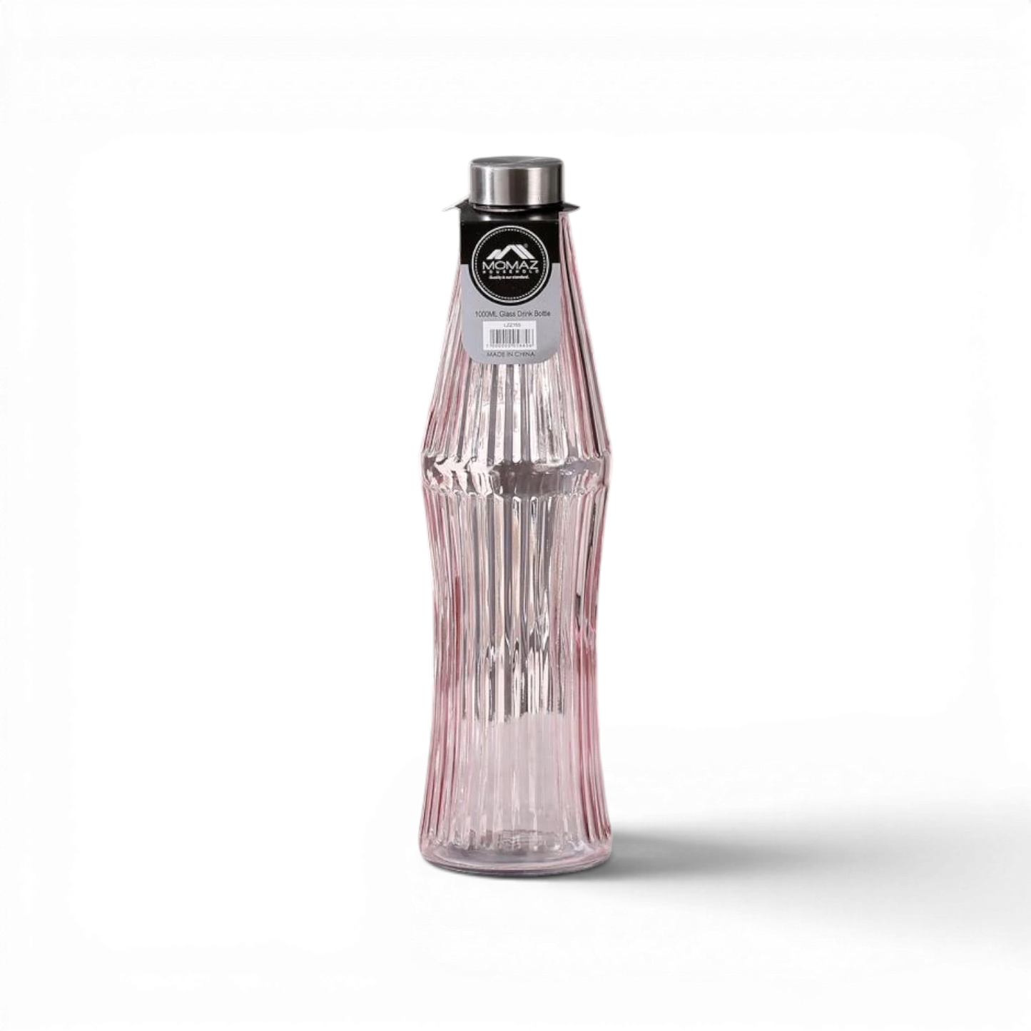 Momaz Household Glass Drink Bottle LZZ155 1000ml - Light Pink