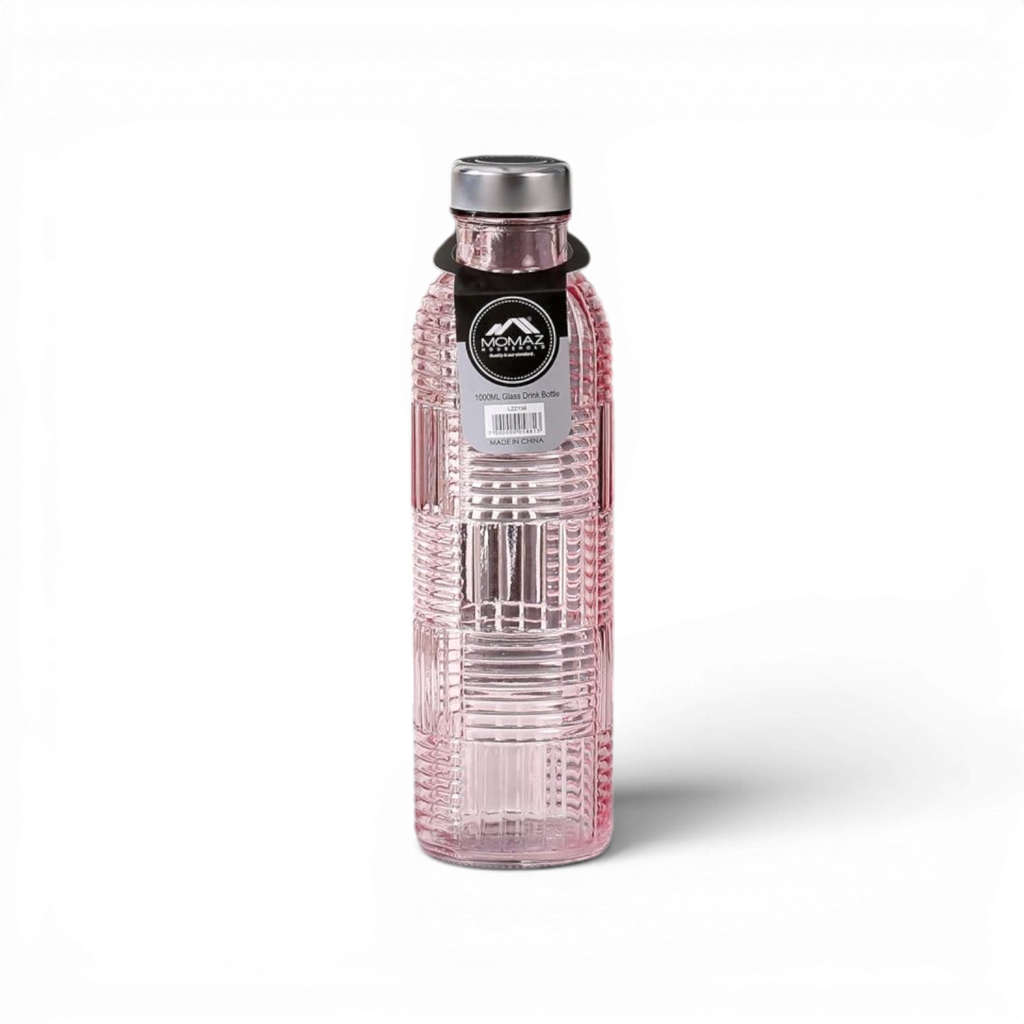 Momaz Household Glass Drink Bottle LZZ156 1000ml - Light Pink