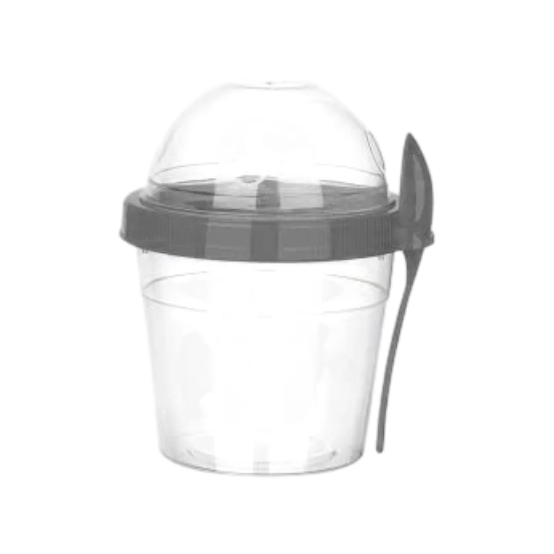 PVC Cup With Lid And Spoon 500ml - 5 Colors