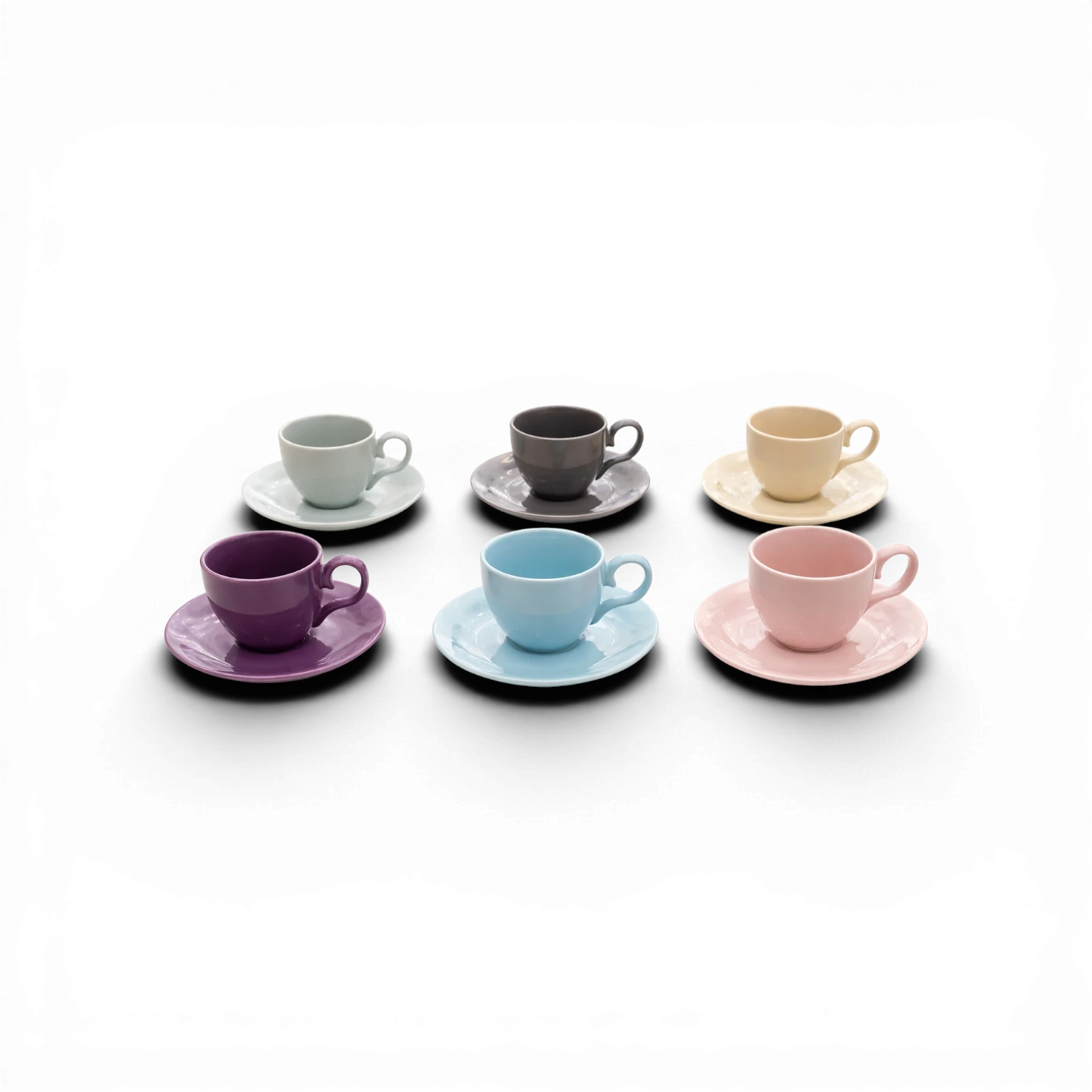 Phoenix Coffee Cup Set – 6 Pieces – Elegant Pastel Collection