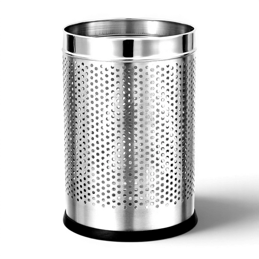 Silver Trash Bin