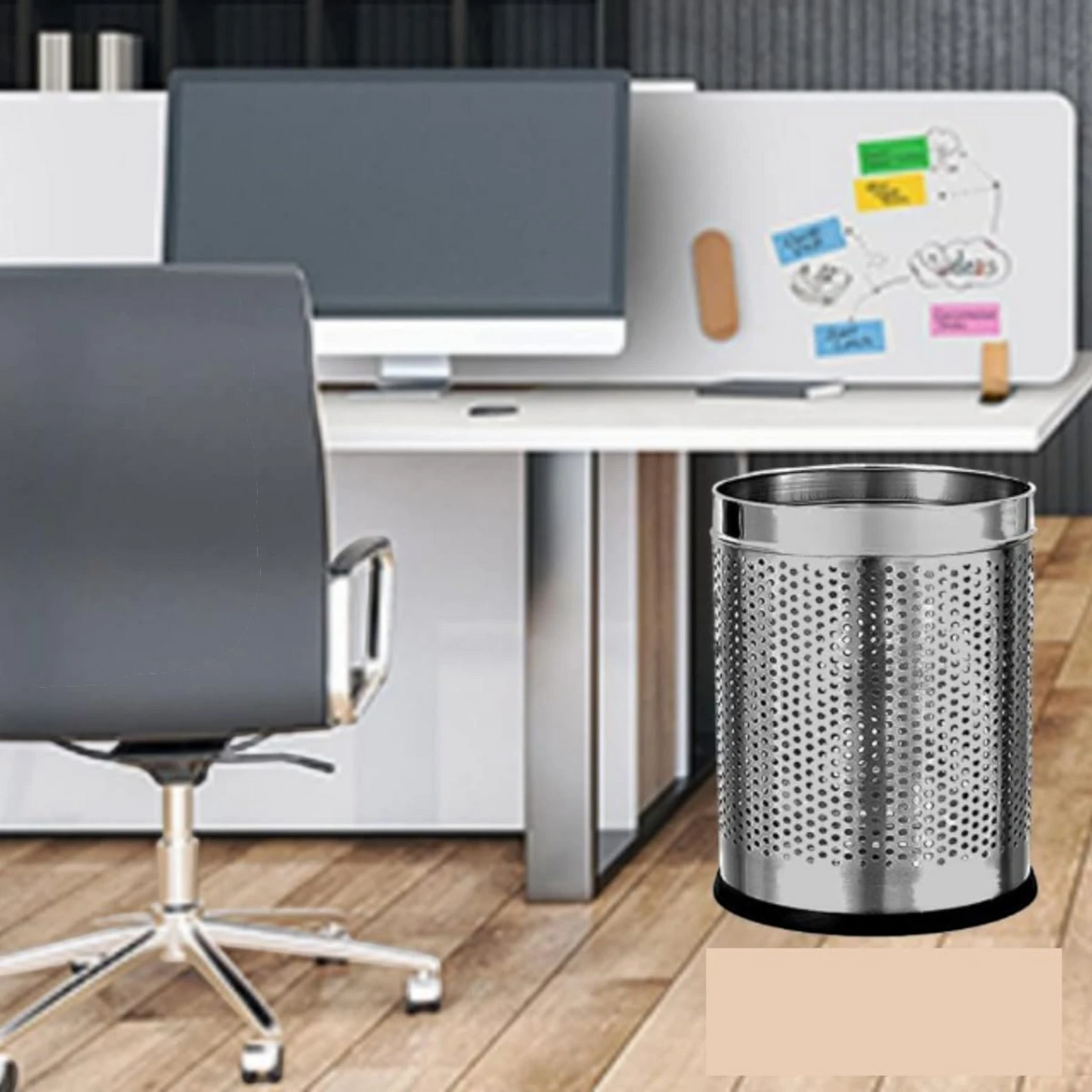 Silver Trash Bin