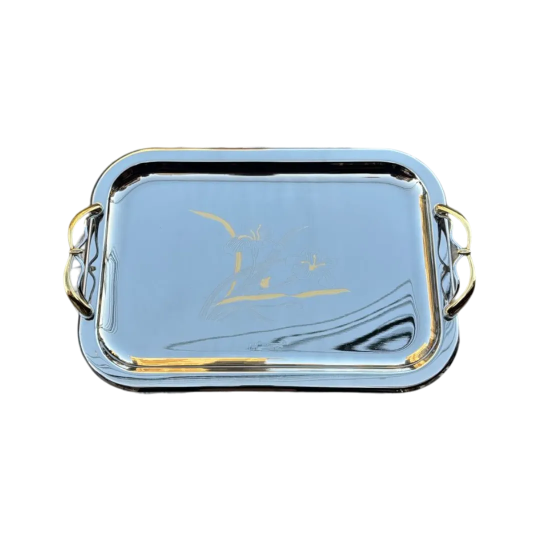 Stainless Steel High End Gold And Silver Tray