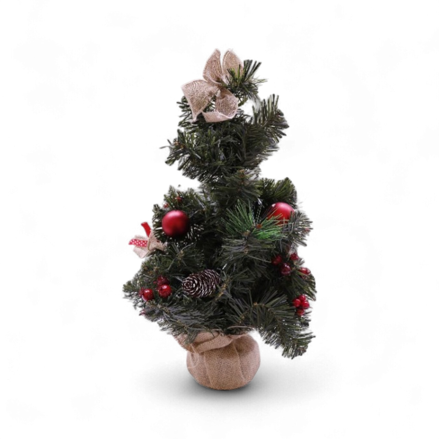 Small Christmas Tree with Red Ornaments