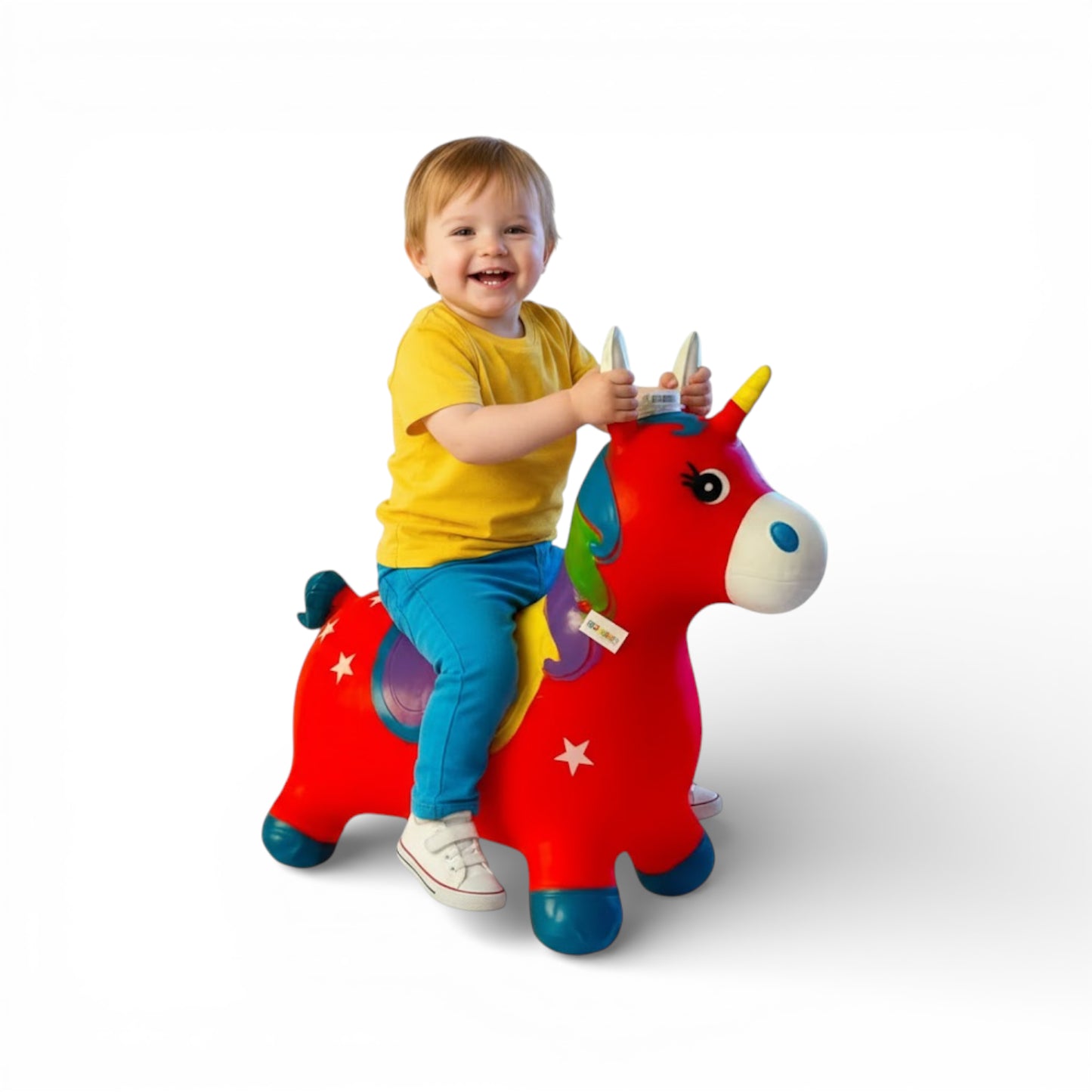 Inflatable Unicorn Hopper Toy - Red