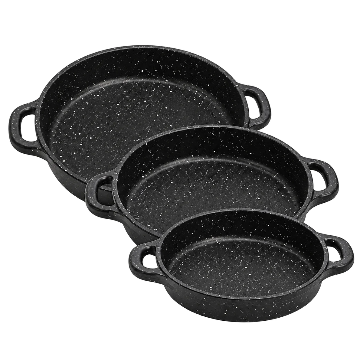 Non-Stick Granite Bakeware & Roasting Pan Set – 3-Piece