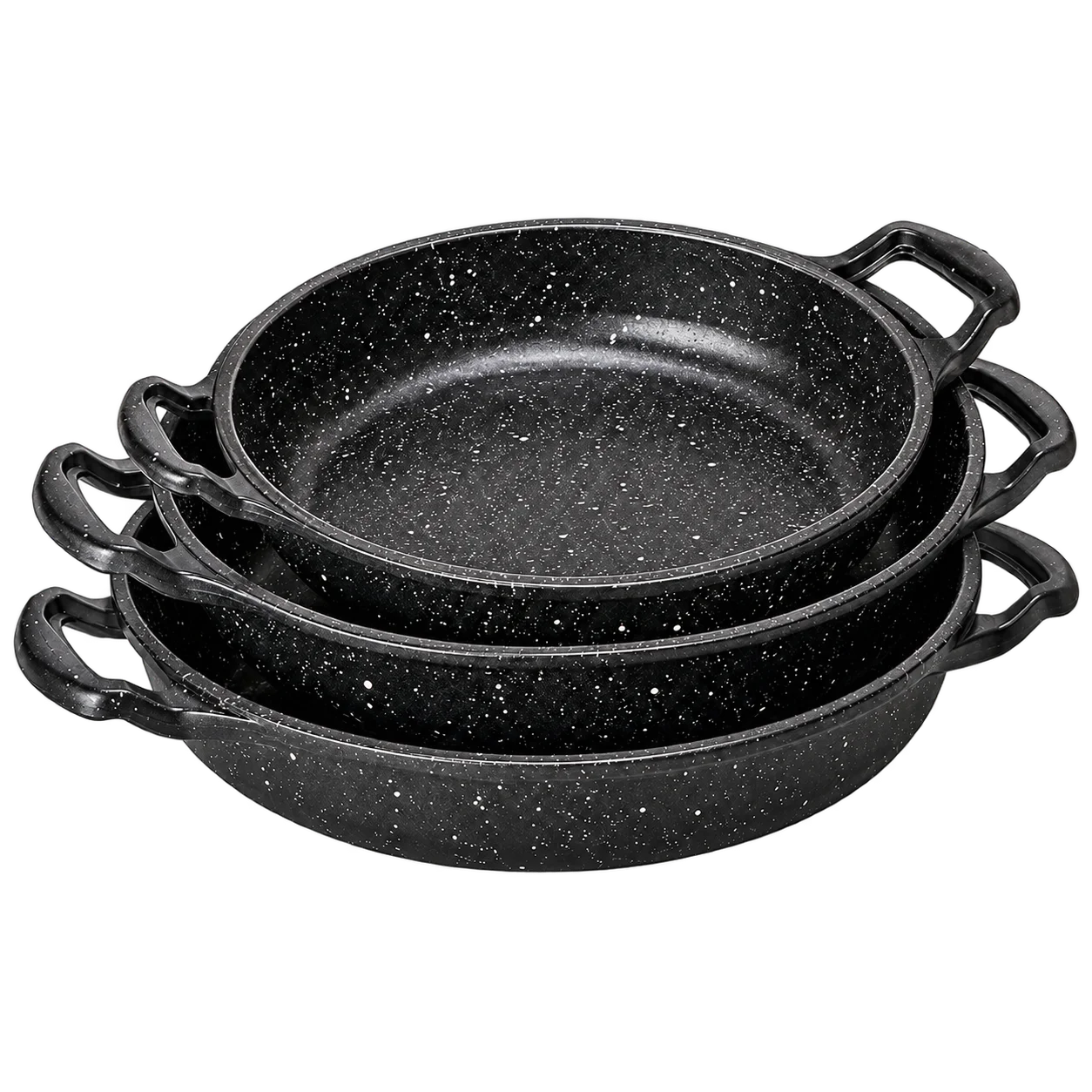 Non-Stick Granite Bakeware & Roasting Pan Set – 3-Piece