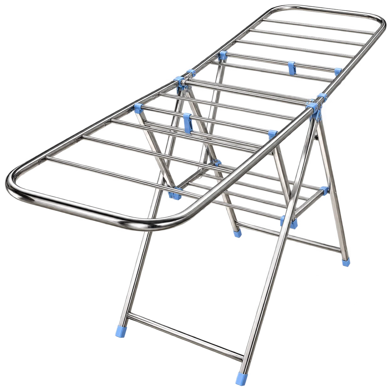 Foldable Stainless Steel Clothes Drying Rack with Gullwing Wings