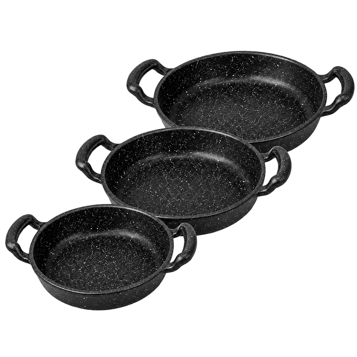 Non-Stick Granite Bakeware & Roasting Pan Set – 3-Piece