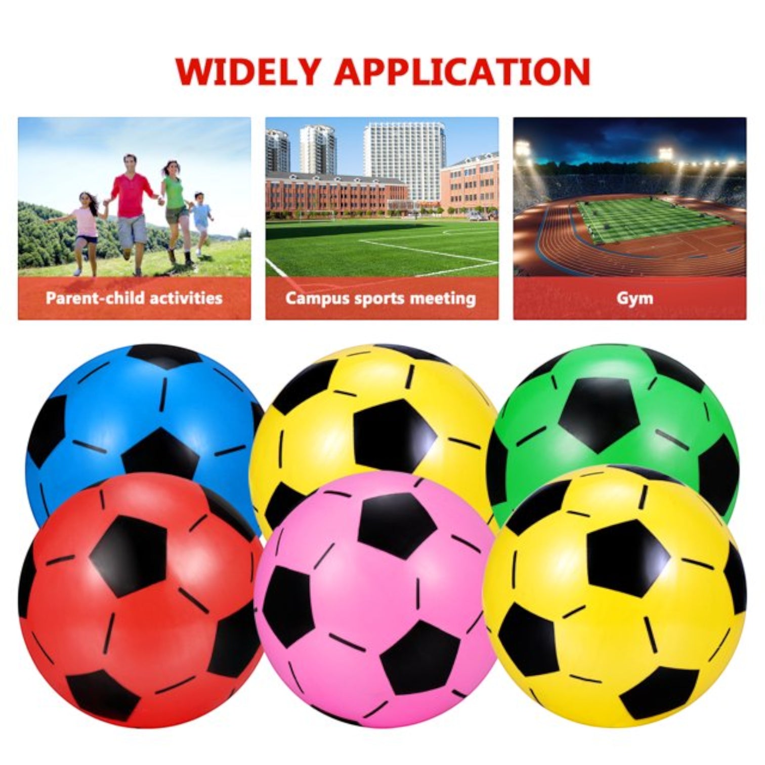 Inflatable PVC Kids Football Soccer Ball - 5 Colors