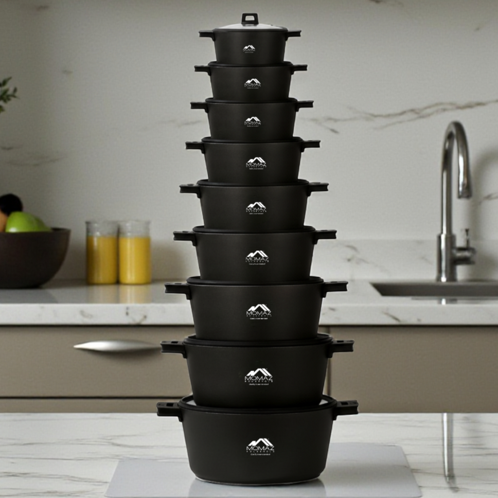 Momaz Berlin Pro Non-Stick Casserole Set With Glass Lids – Multiple Sizes