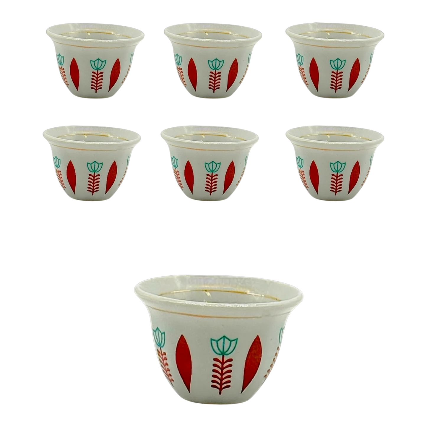 Lebanese Traditional Coffee Cups - Set of 12 Pcs