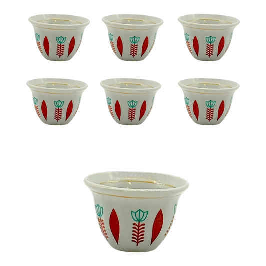 Lebanese Traditional Coffee Cups - Set of 12 Pcs