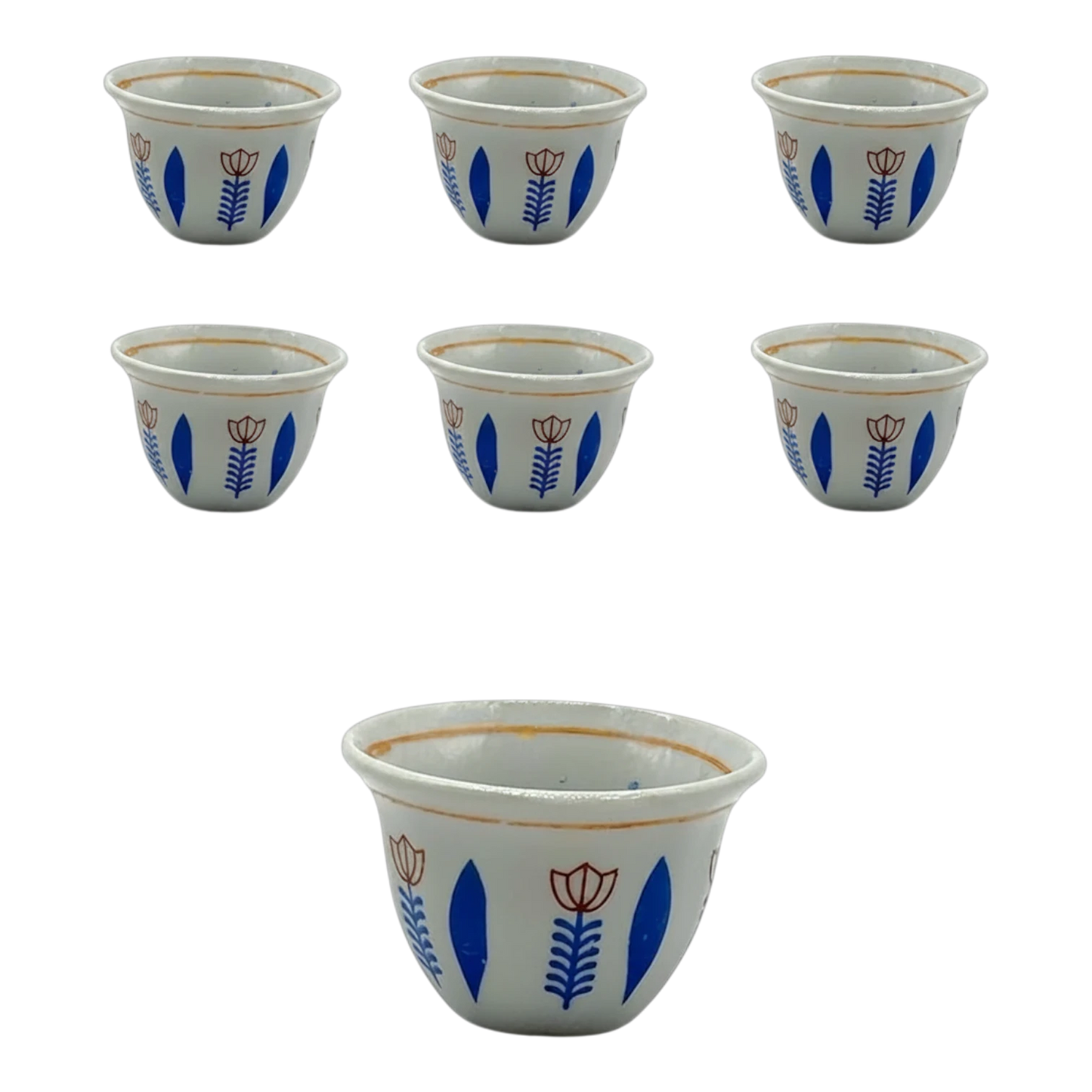 Lebanese Traditional Coffee Cups - Set of 12 Pcs