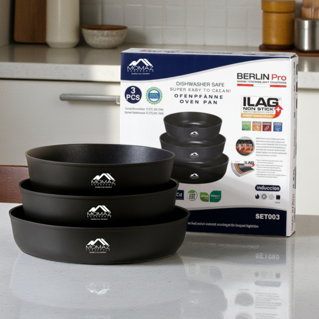 Momaz Berlin Pro Non-Stick Oven Pan Set – 3 Pieces