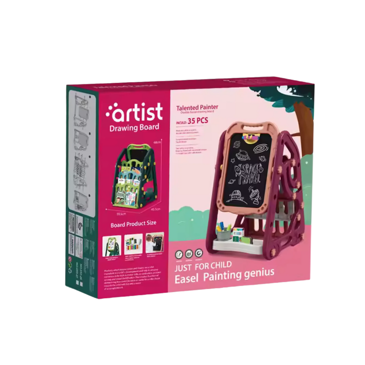 Artist Double-Sided Drawing Board for Kids