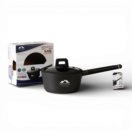 Momaz Berlin Pro Non-Stick Saucepan With Glass Lid – 18 Cm