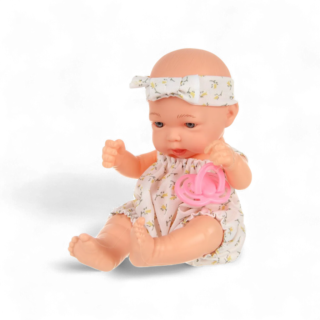 Baby Doll with Soft Braided Bed