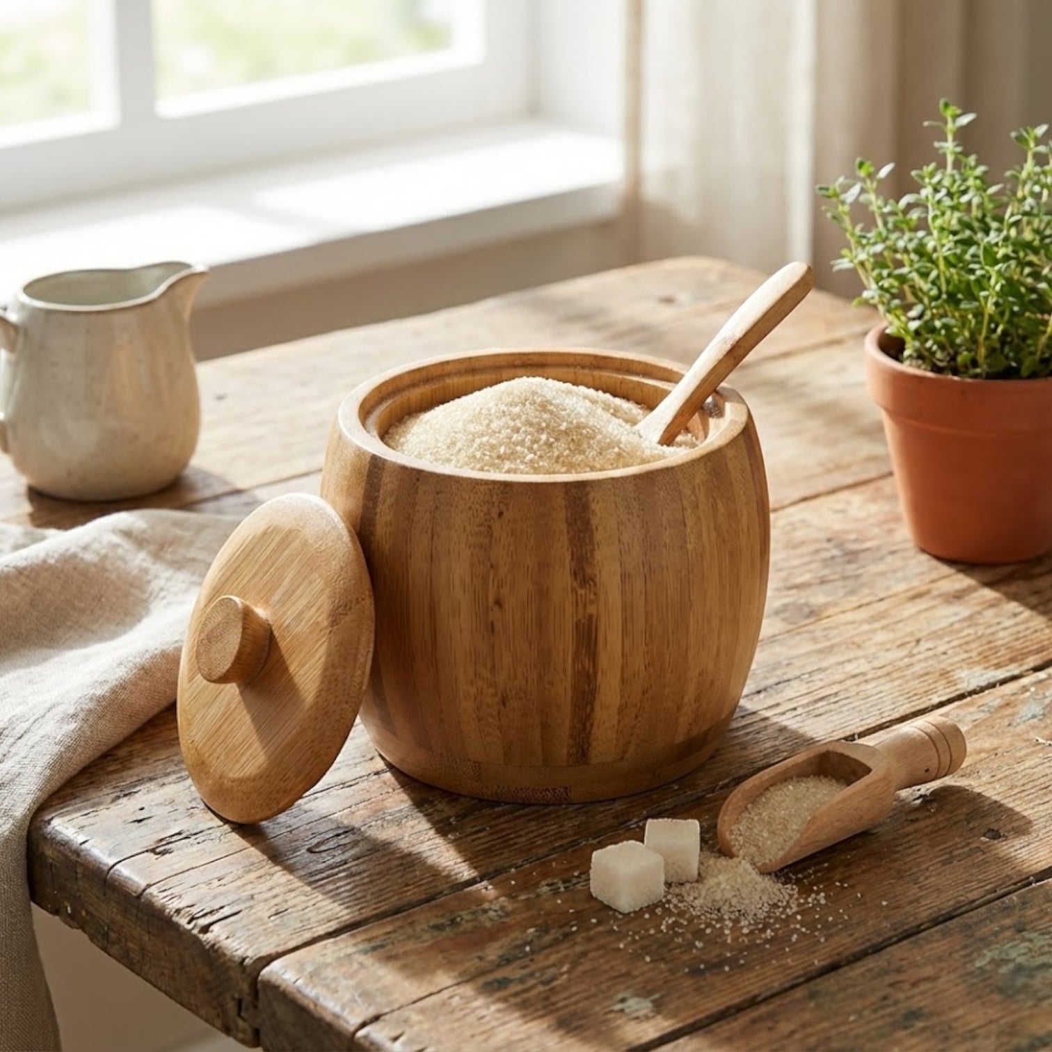 Bamboo Sugar Bowl