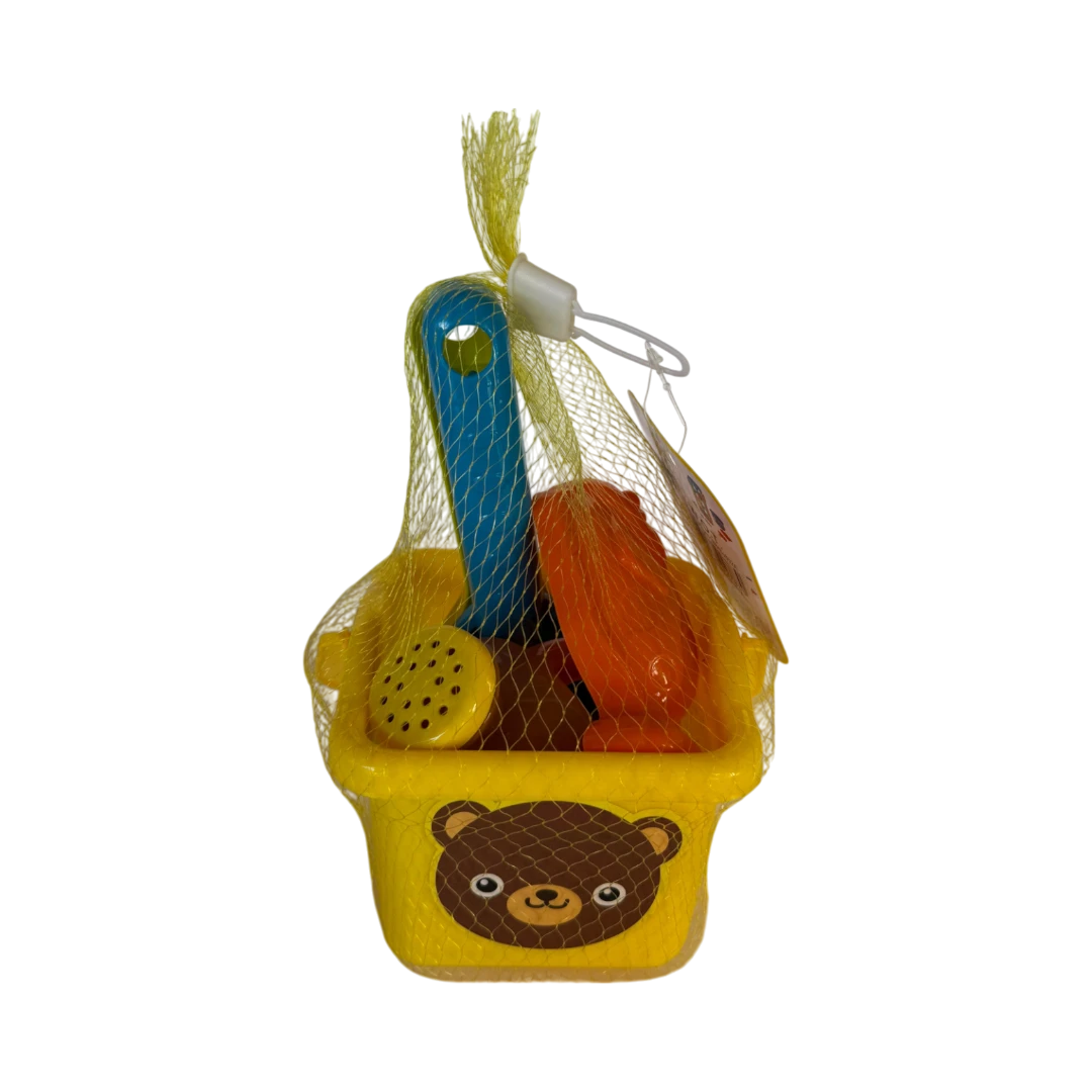 Kids Beach Bucket Set with Sand Toys - Bear Design