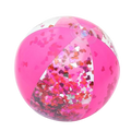 Inflatable Beach Ball - Pink With Glitter Hearts