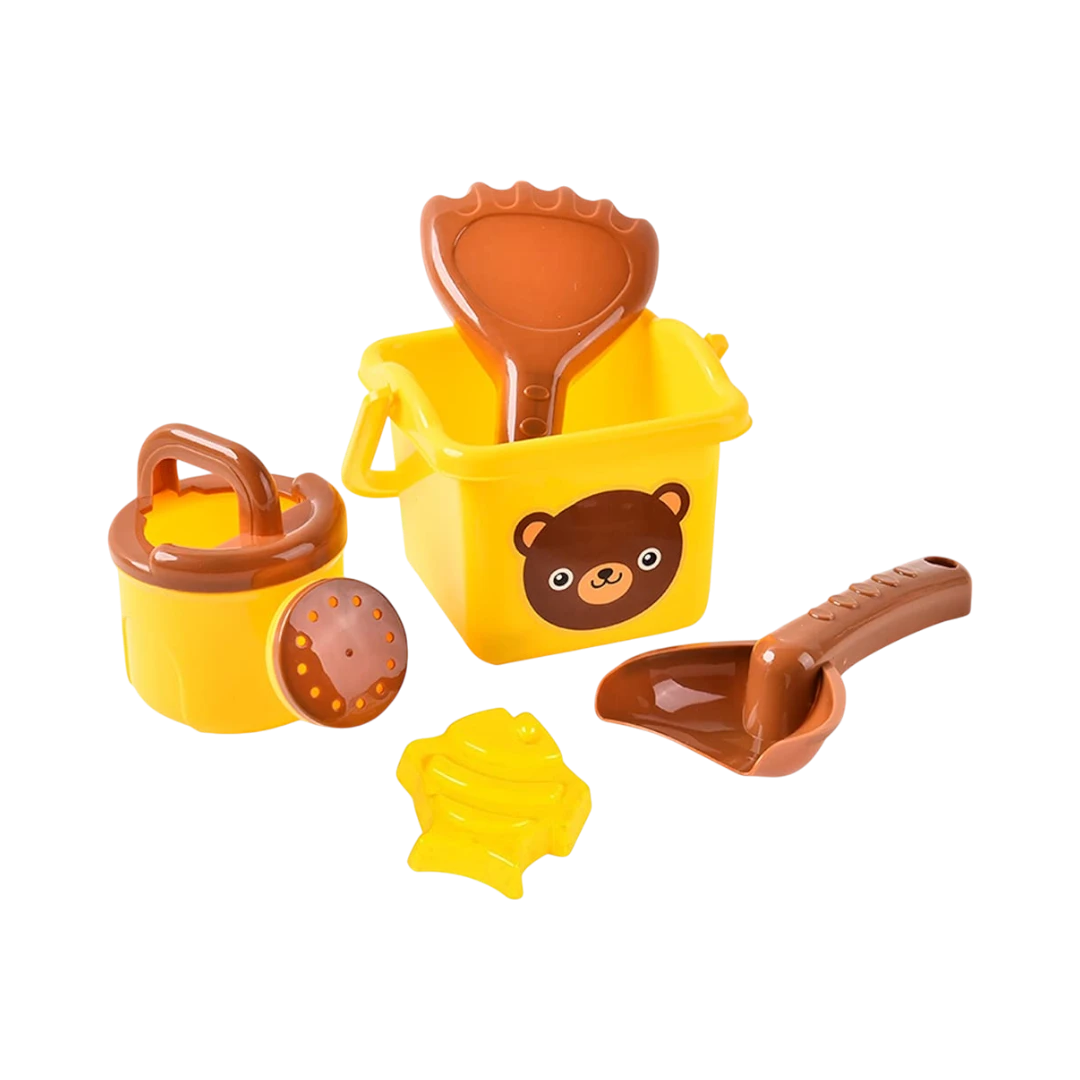 Kids Beach Bucket Set with Sand Toys - Bear Design