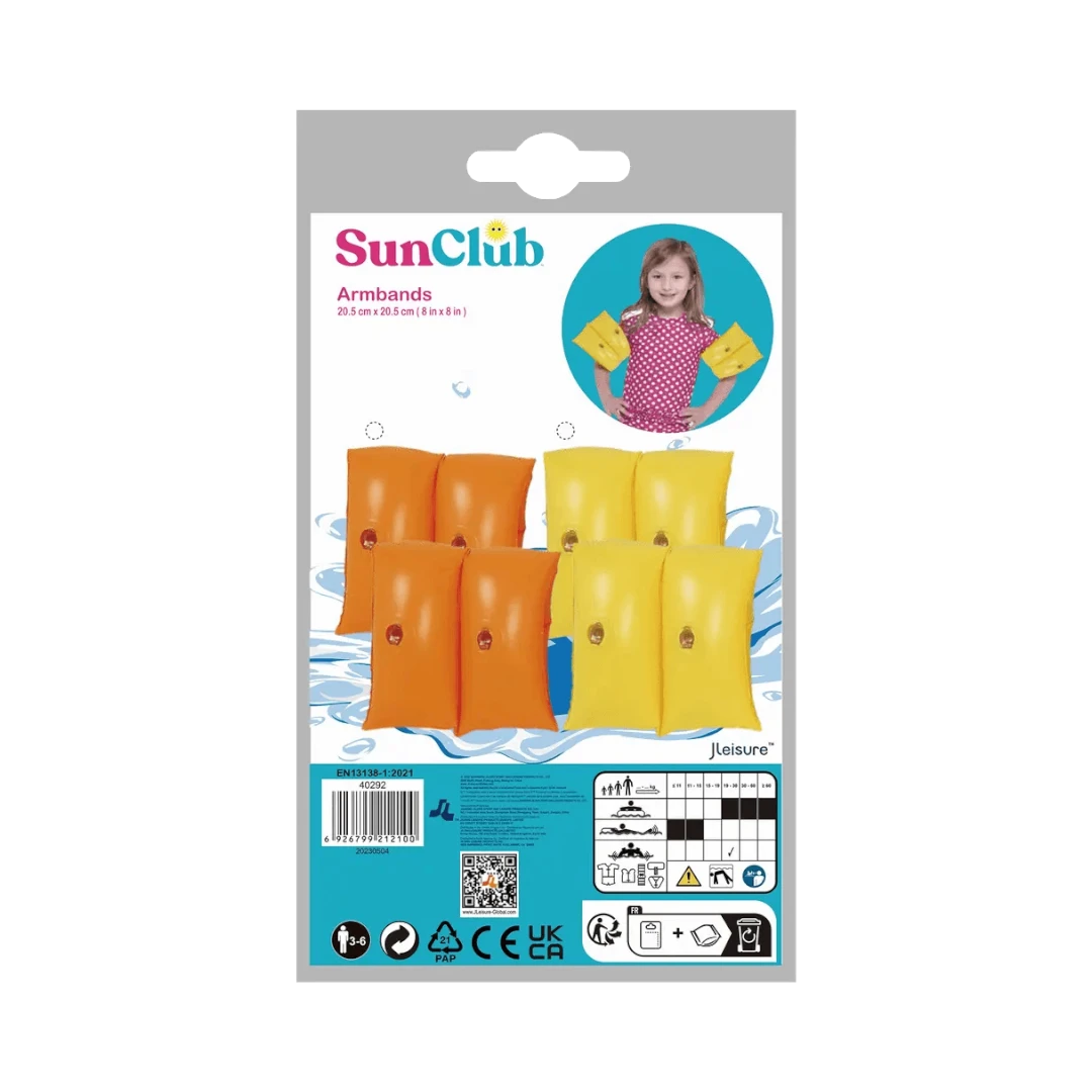 SunClub Inflatable Armbands - 20.5 x 20.5 Cm