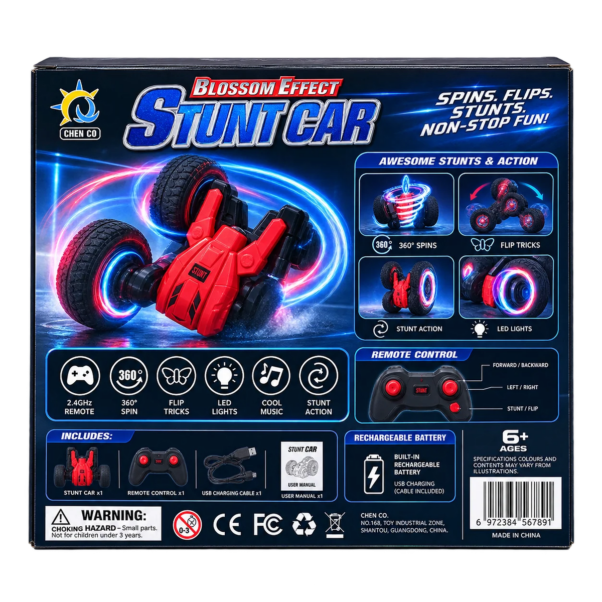 Blossom Effect Stunt Car