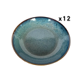 Dosthoff Blue Reactive Glaze Ceramic Side Plate Pack Of 12Pcs