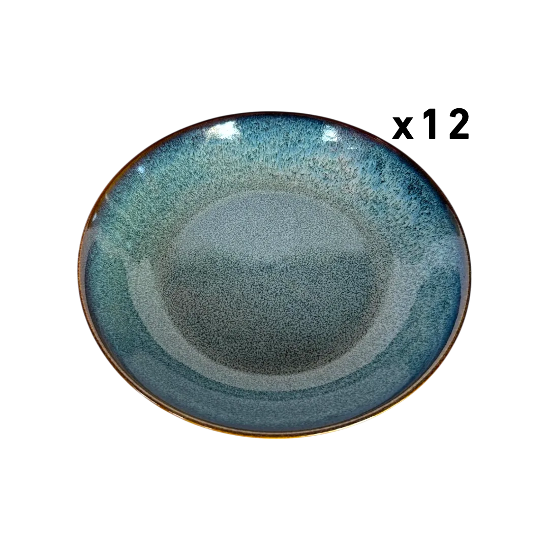 Dosthoff Blue Reactive Glaze Ceramic Side Plate Pack Of 12Pcs