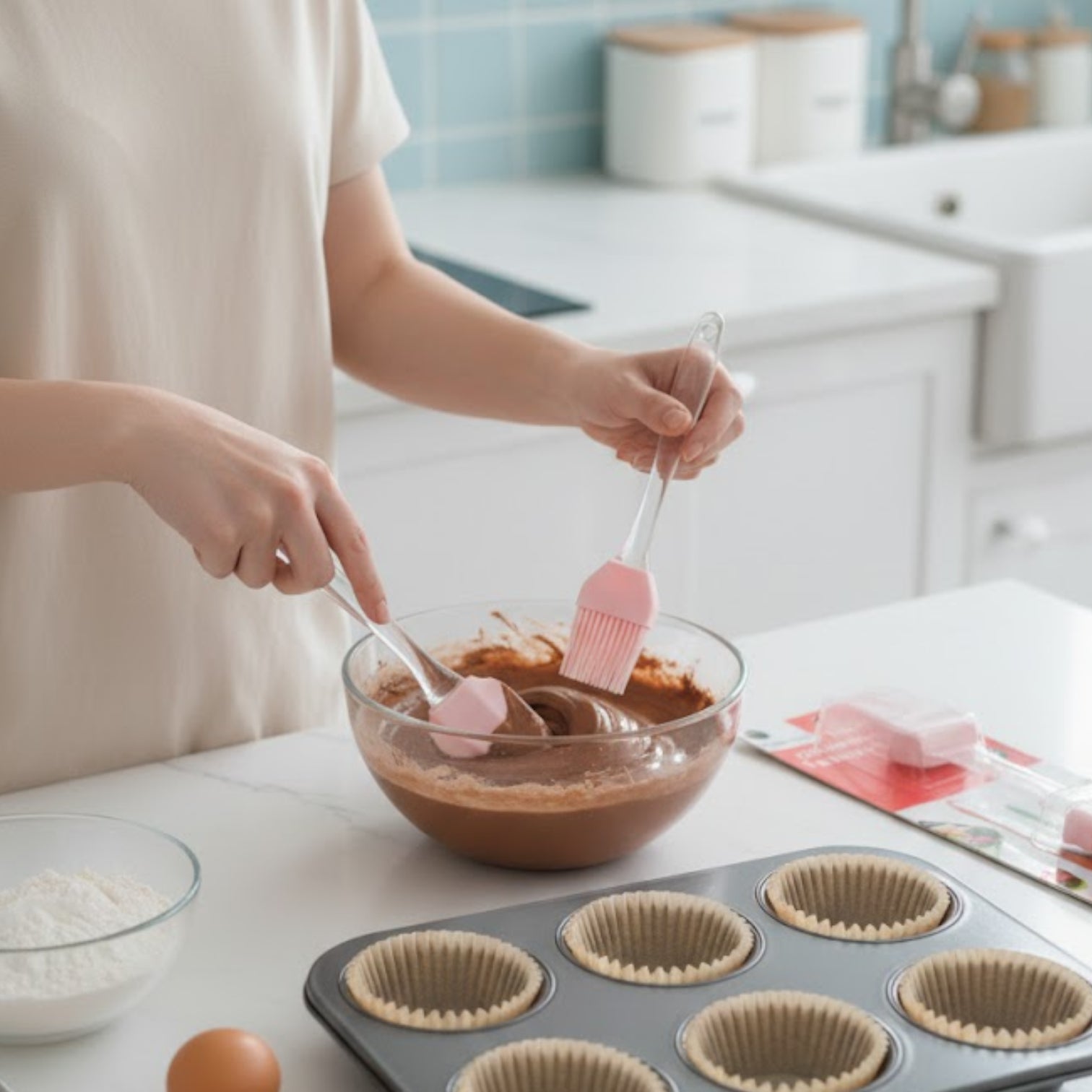 Butter Spatula Brush Silicone - 2 Pcs