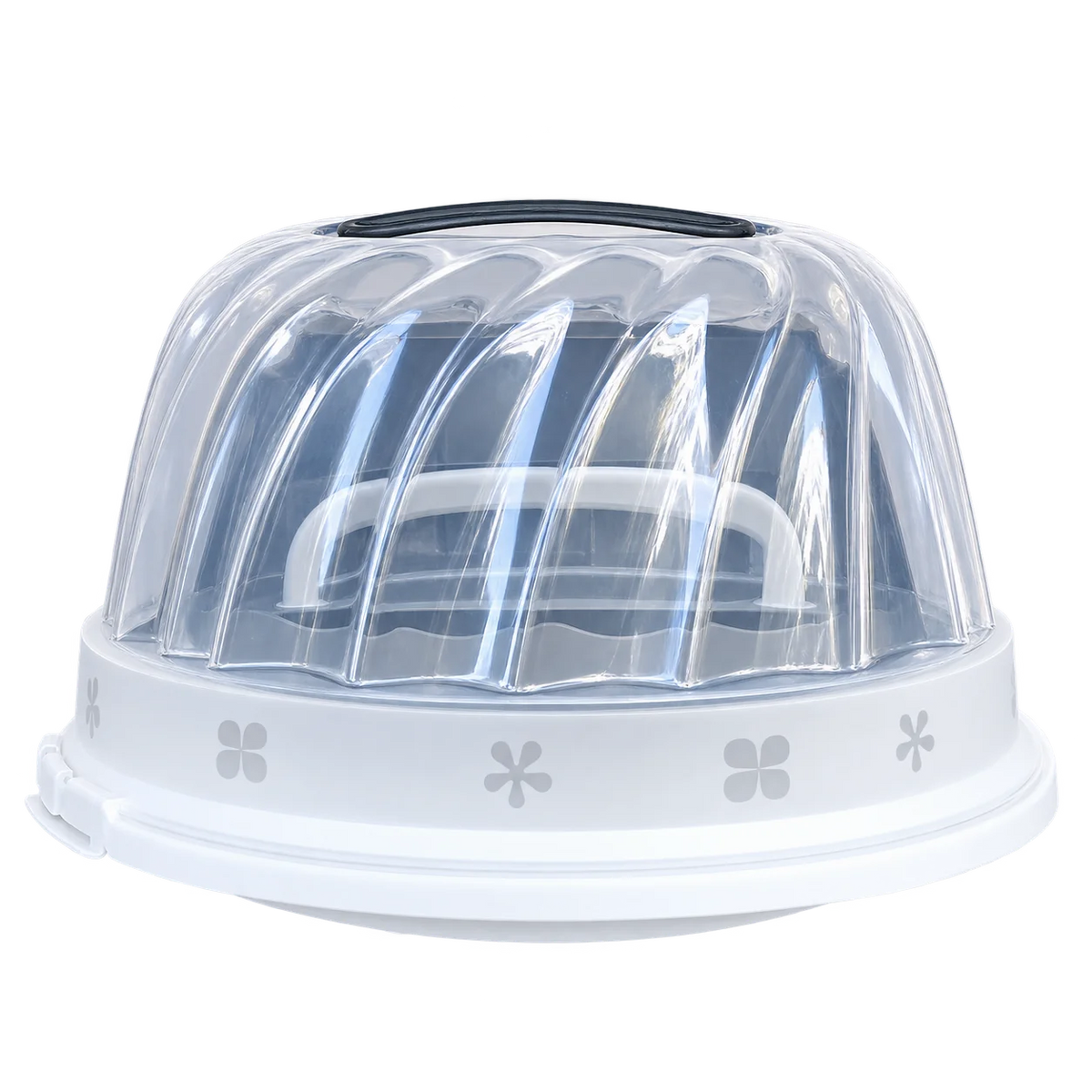 Cake Carrier With Handle - White