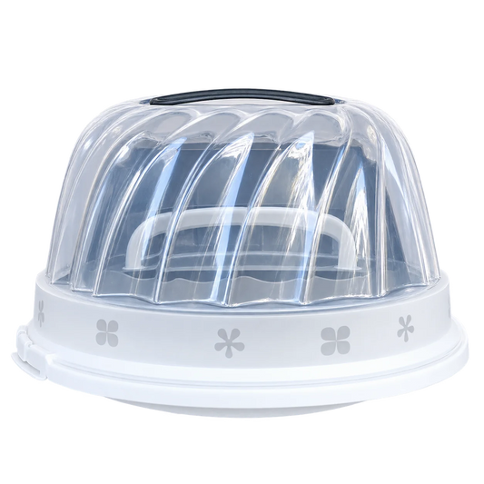 Cake Carrier With Handle - White
