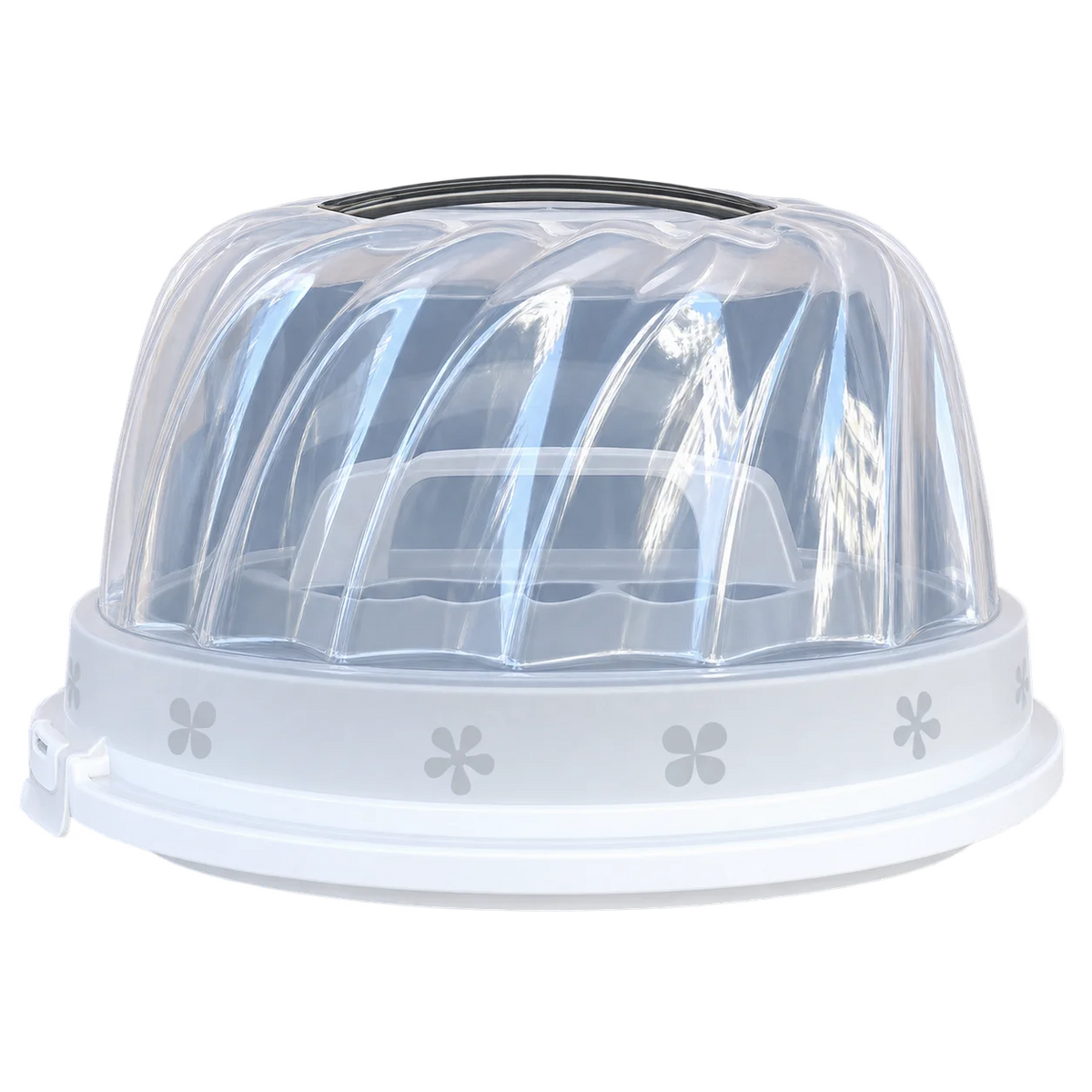 Cake Carrier With Handle - White