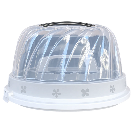Cake Carrier With Handle - White