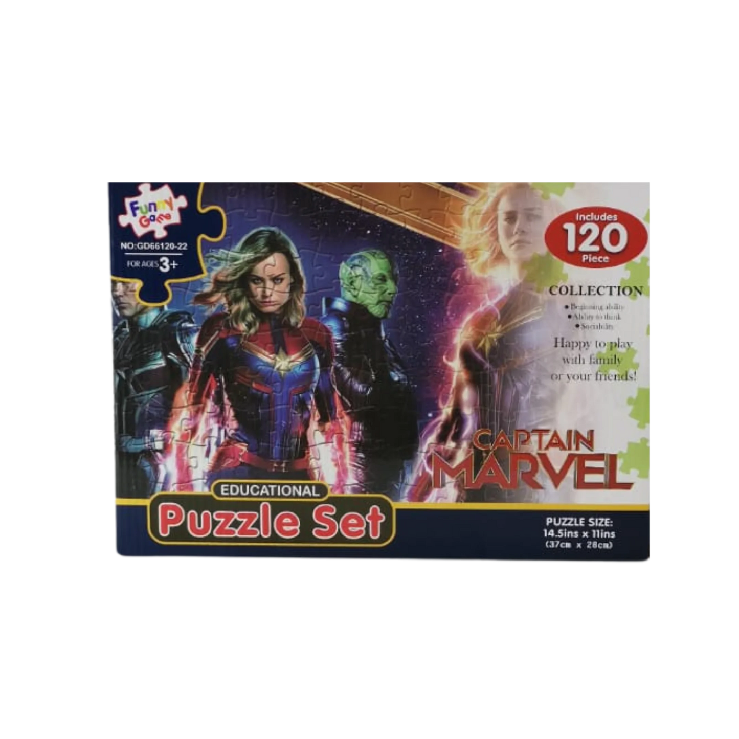 Captain Marvel Educational Puzzle Set