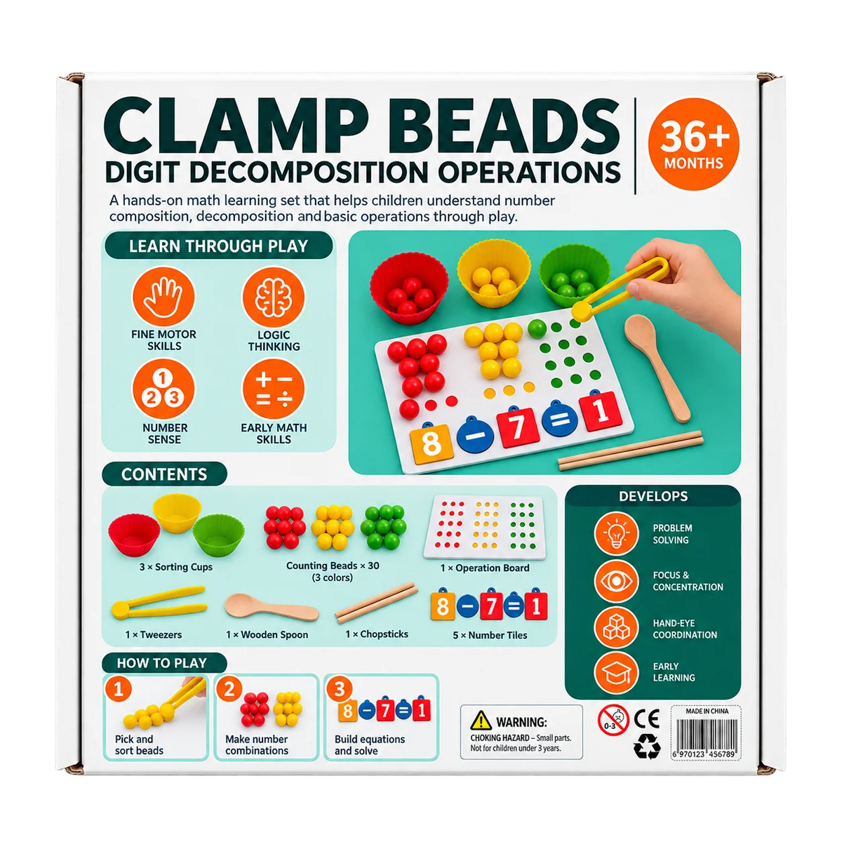 Clamp Beads Learning Set