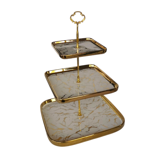 Dessert Rack Cake Stand Ceramic - 3 Tiers