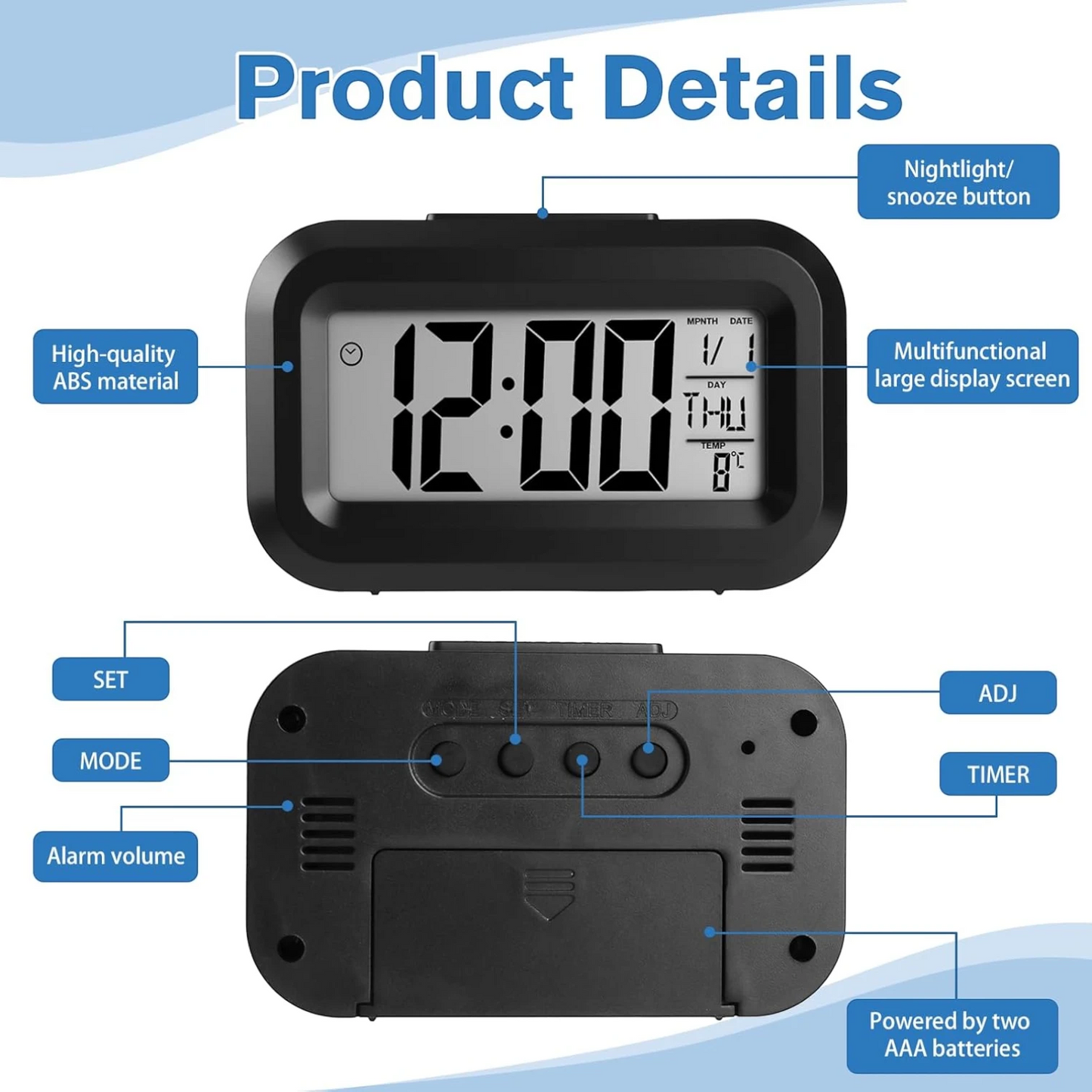 Digital Desk Clock – Model ZL-2108