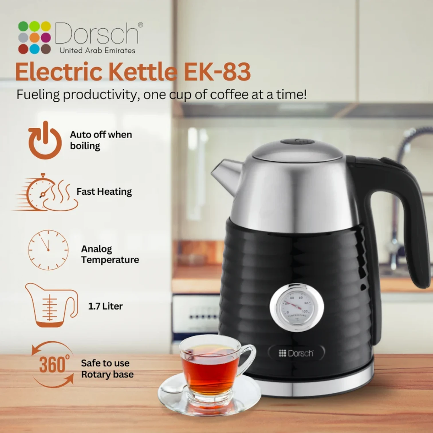 Dorsch Electric Kettle EK-83 – Model DH-07303