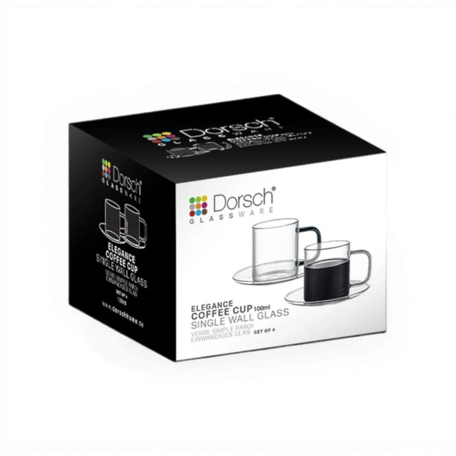 Dorsch Elegance Coffee Cups 100 ml – Set of 8 – Model DH-09221