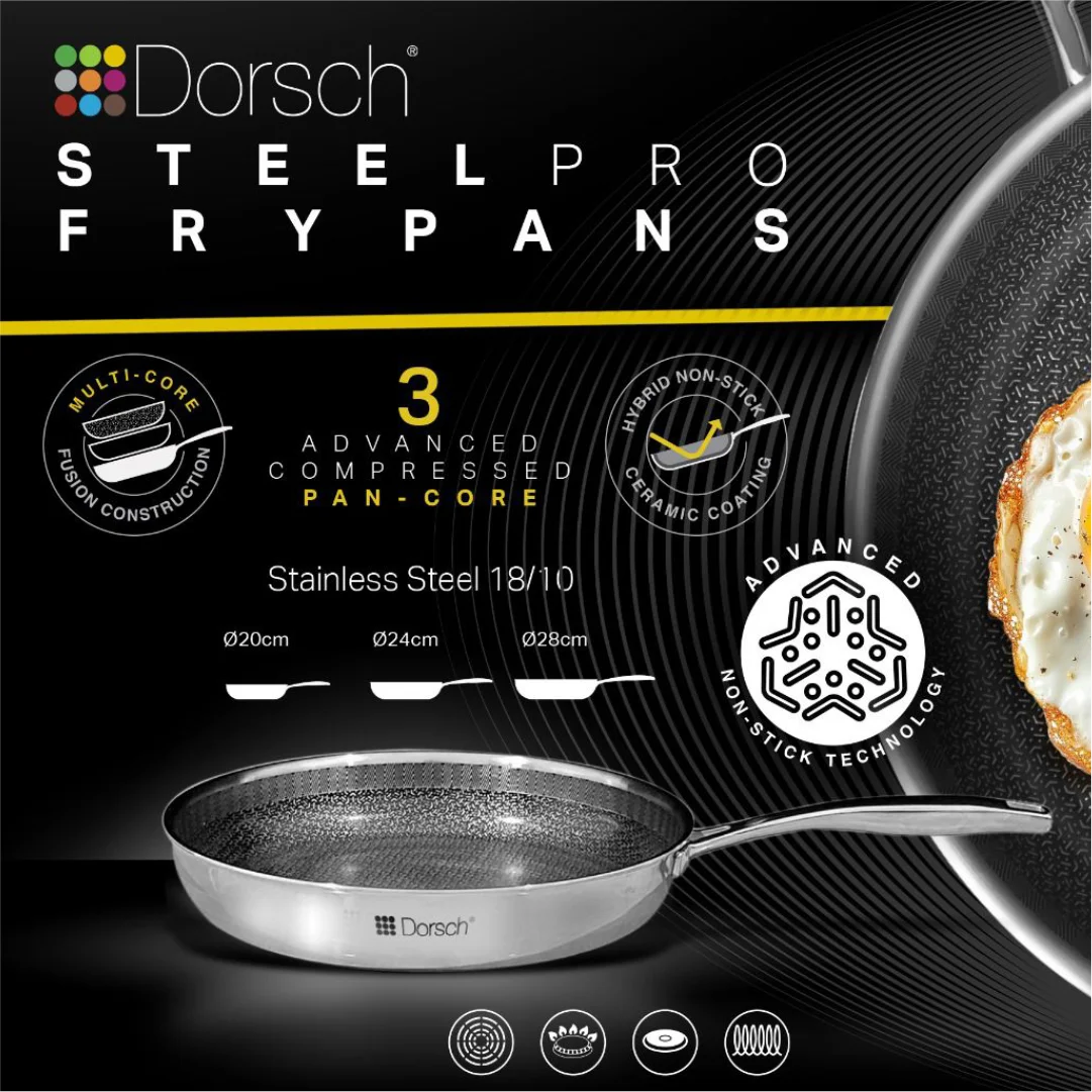 Dorsch SteelPro Fry Pan - 28cm