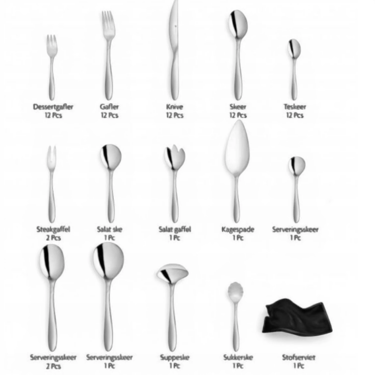 Dorsch Tulip Cutlery Set – 72 Pieces – Model DH-01997